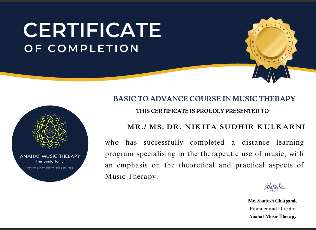 Music Therapy Certificate
